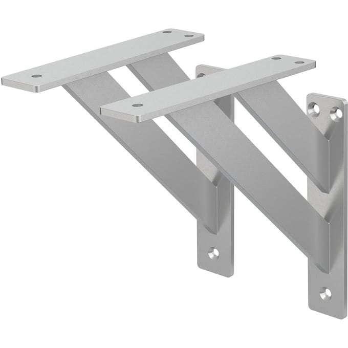 ML-Design 2 stuks plankdrager 180x180 mm, zilver, aluminium, zwevende plankdrager, plankdrager, wanddrager voor plankdrager, plankdrager voor wandmontage, wandplankdrager plankdrager