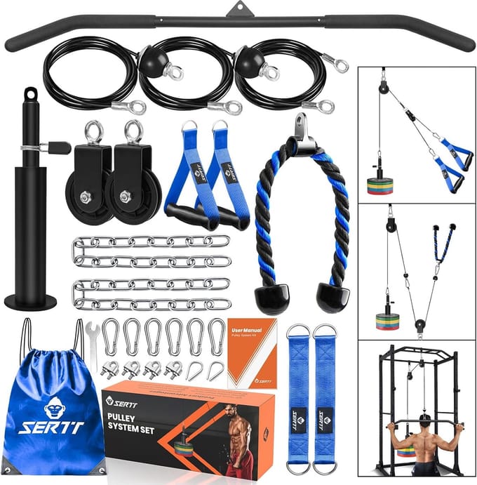 Triceps Workout Pulley Systeem voor Lat Pulldown, Biceps Curl, Schouders, Rug en Onderarm