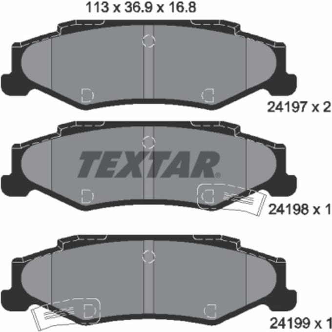 Remblokset TEXTAR 2419701, achter