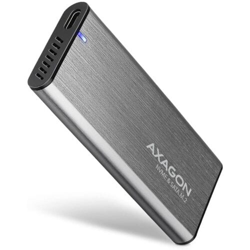 AXAGON EEM2-SG2 RAW BOX M.2 SSD-behuizing USB-C 3.2 Gen 2 10 GBit/s M.2 PCIe NVMe 2242, 2260, 2280 EEM2-SG2