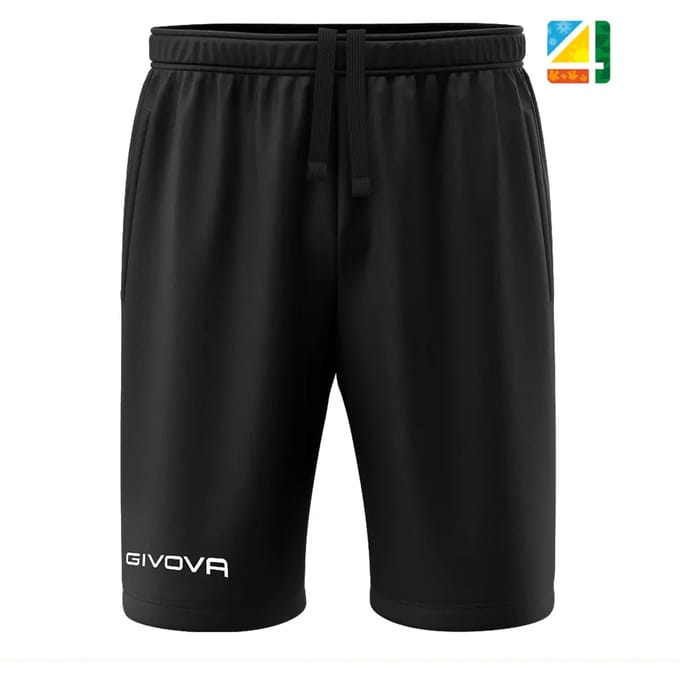 Givova Friend zwarte sportbermudashort - M