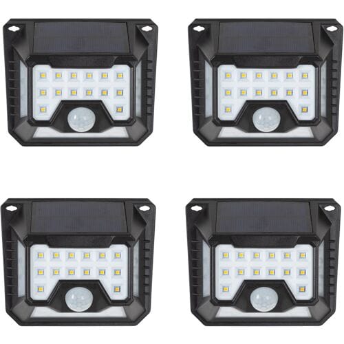 KS Verlichting 4 x Buitenlamp Zonne Energie Solys S Sensor Solar Wandlamp Buiten Set
