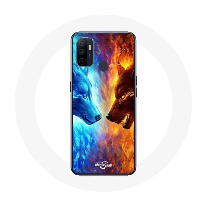 Oppo A53 Ice and Fire Wolf-hoesje