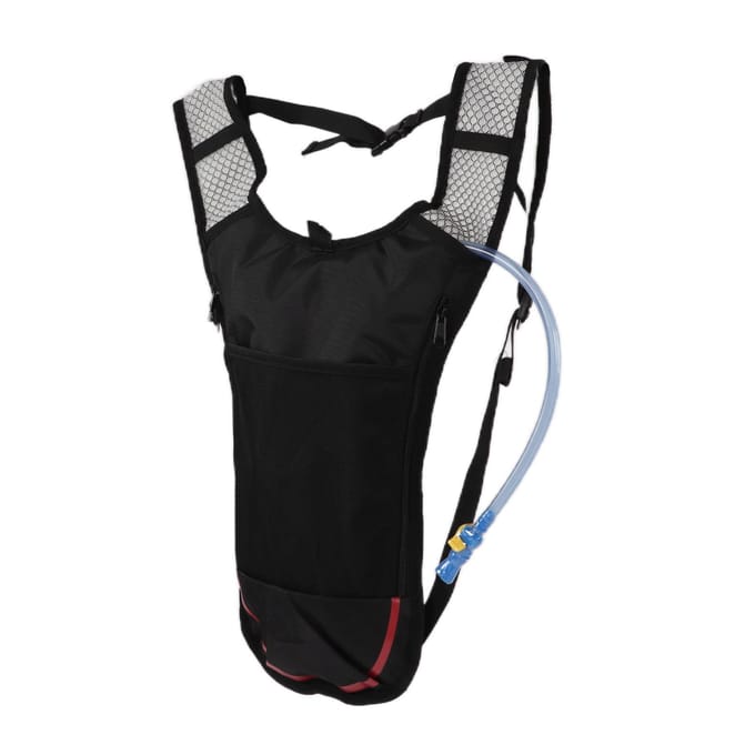 Hydratatiepakket Lichtgewicht Ademend Multifunctioneel Waterrugzak met 2L Waterzakrietje voor Hardlopen Wandelen Fietsen Red gray