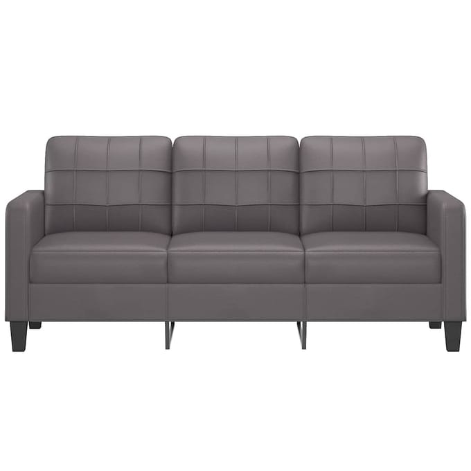 vidaXL - Driezitsbank - 180 - cm - kunstleer - grijs