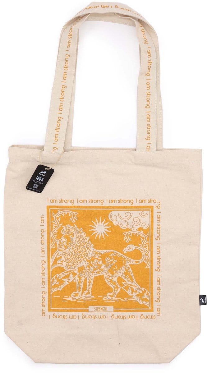 Hop Hare Tote Bag - I am Strong - 10oz Cotton canvas