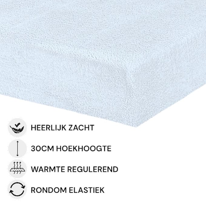 Husch - Teddy Fleece Hoeslaken - 140x200 - Wit