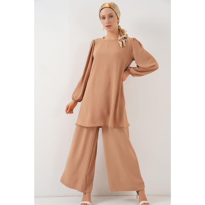Tunic & Wijde Pantalon Twee-Delige Set