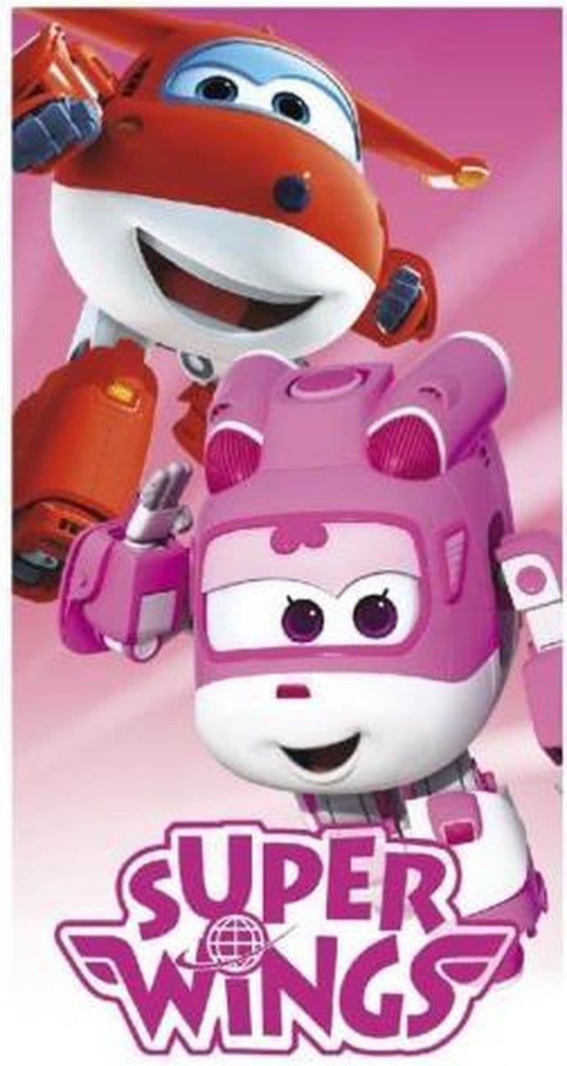 Super Wings Roze Strandhanddoek