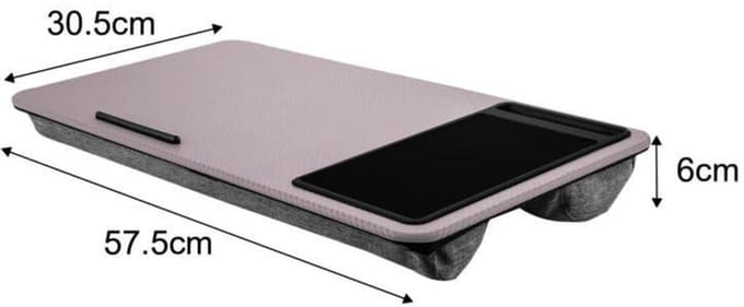 Draagbaar Laptopdienblad met Kussens en Muismat - Roze