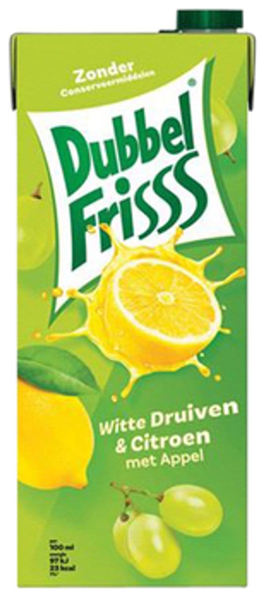 Dubbelfrisss - Frisdrank - Witte druif & Citroen 8 x 1,5 liter