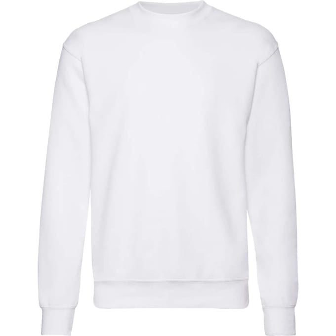 Fruit Of The Loom Kinder Unisex Premium 70/30 Sweatshirt (pak van 2) (Wit)