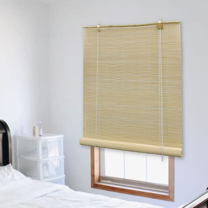 vidaXL - Rolgordijn - 140x220 - cm - bamboe - naturel