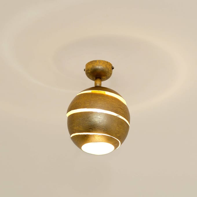 Holländer Zwenkbare plafondlamp Suopare in goud