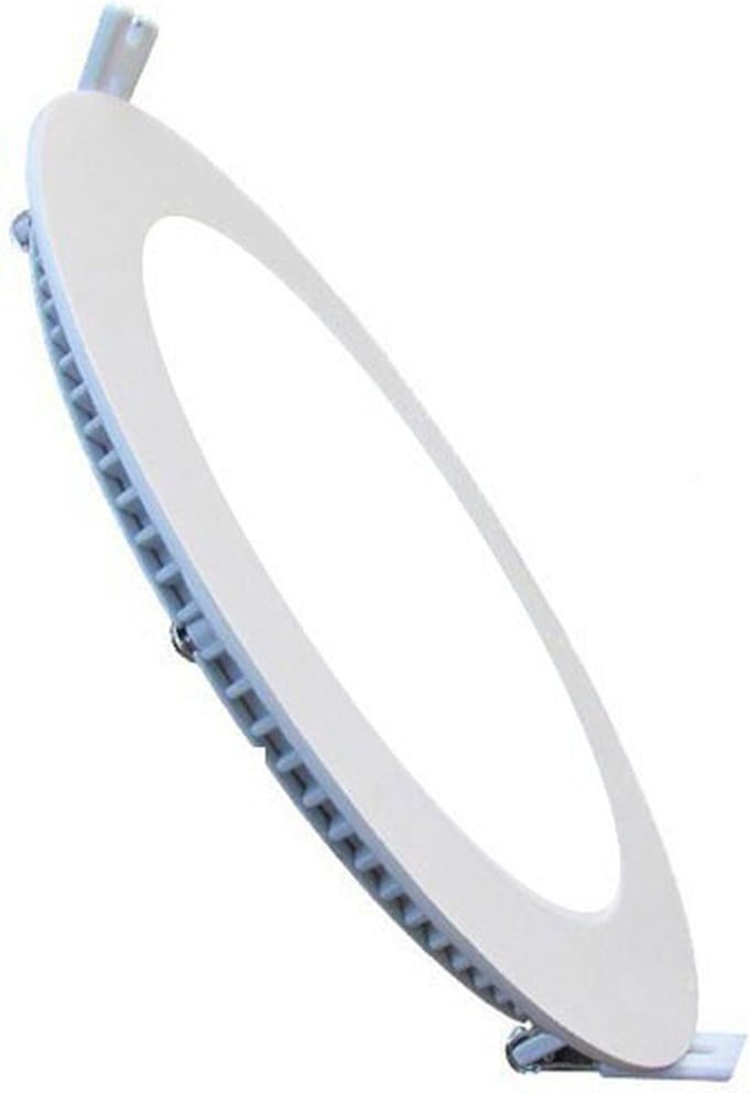 LED Paneel Slim - Ø30 Helder/Koud Wit 6400K - 24W Inbouw Rond - Mat Wit - Flikkervrij