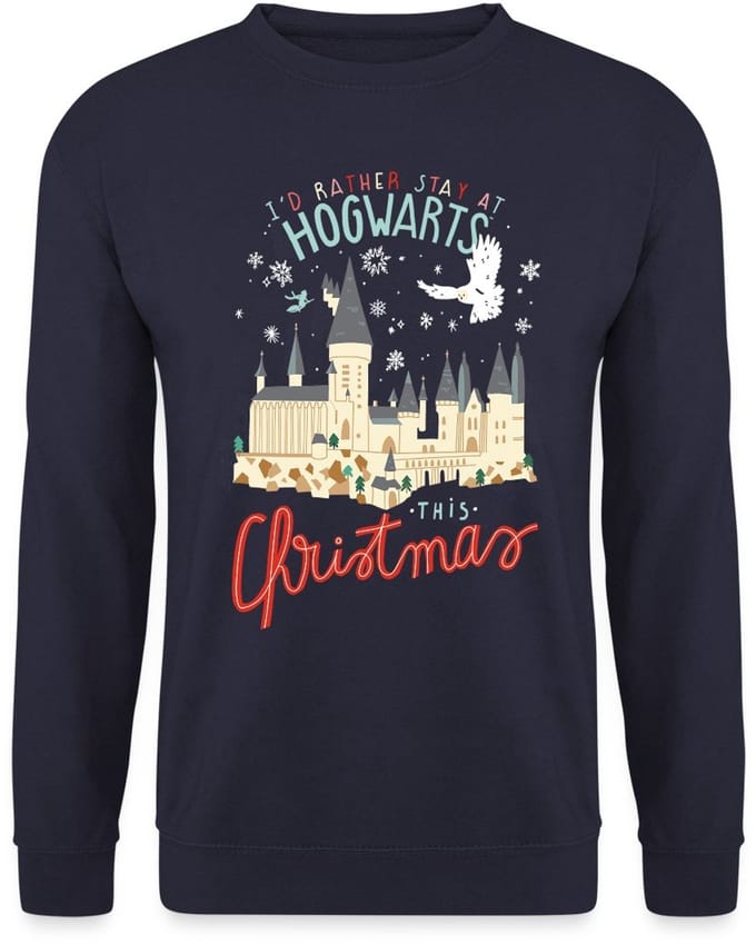 Harry Potter Kerstmis Ik Blijf Liever Op Hogwarts Sweater Heren