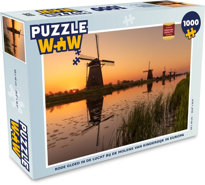Puzzel Molen - Horizon - Holland - Legpuzzel - Puzzel 1000 stukjes volwassenen