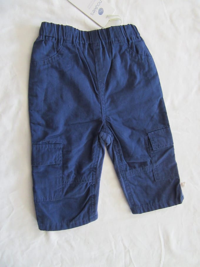 noukie's , lange broek , blauw , marine , 9 maand 74