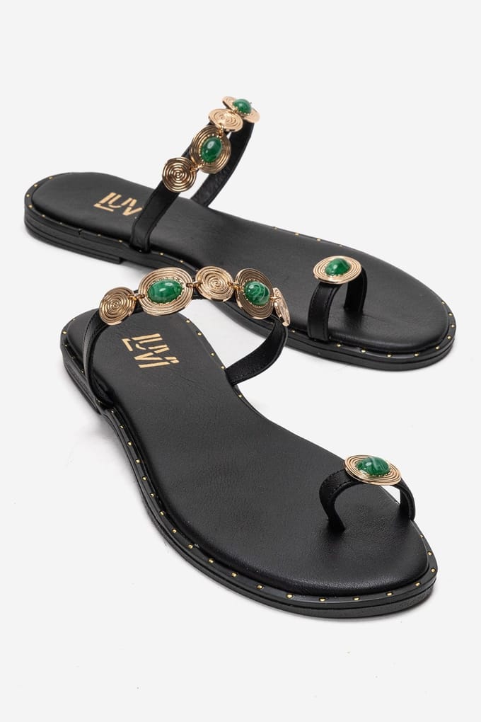 Martinez Leren Teenslippers