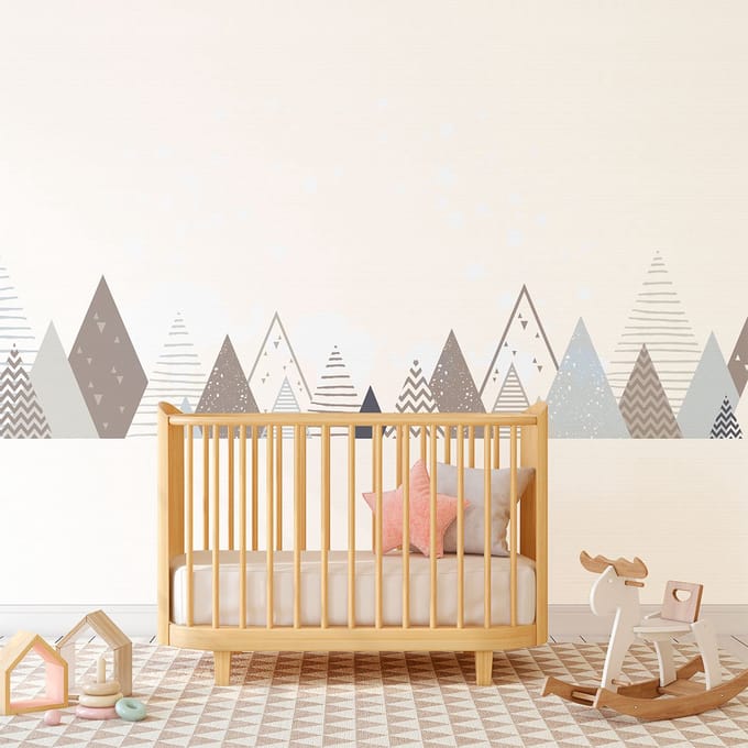 Kinderstickers van Scandinavische bergen, Valenrika, 50 x 85 cm