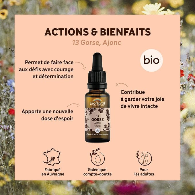 Biofloral- 13 - Gorse - Gaspeldoorn - Bio - Bio Demeter - 20 ml
