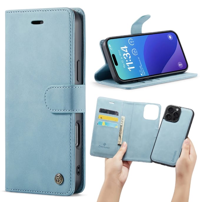 Casemania – iPhone 16 Plus – 2 in 1 – Bookcase - Turquoise