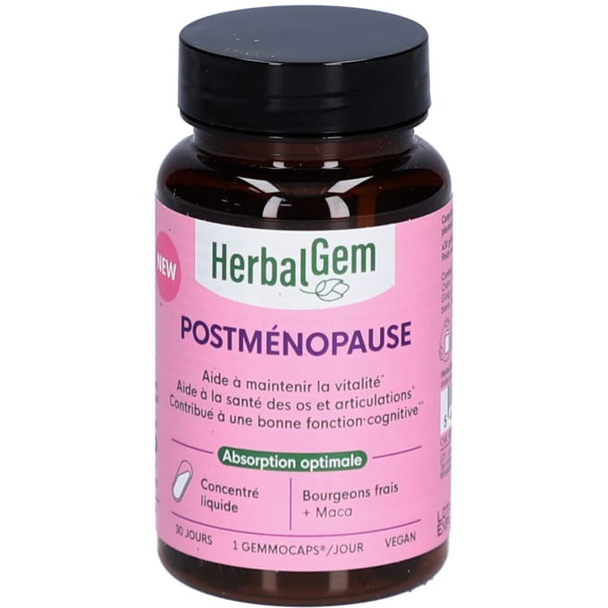 Herbalgem Gemmocaps Postmenopauze | Botten & Cognitieve functie 30 Capsules