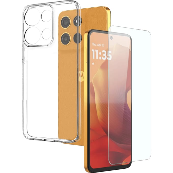 Northjo Motorola Moto G17 (Power) Hoesje en Screenprotector Transparant