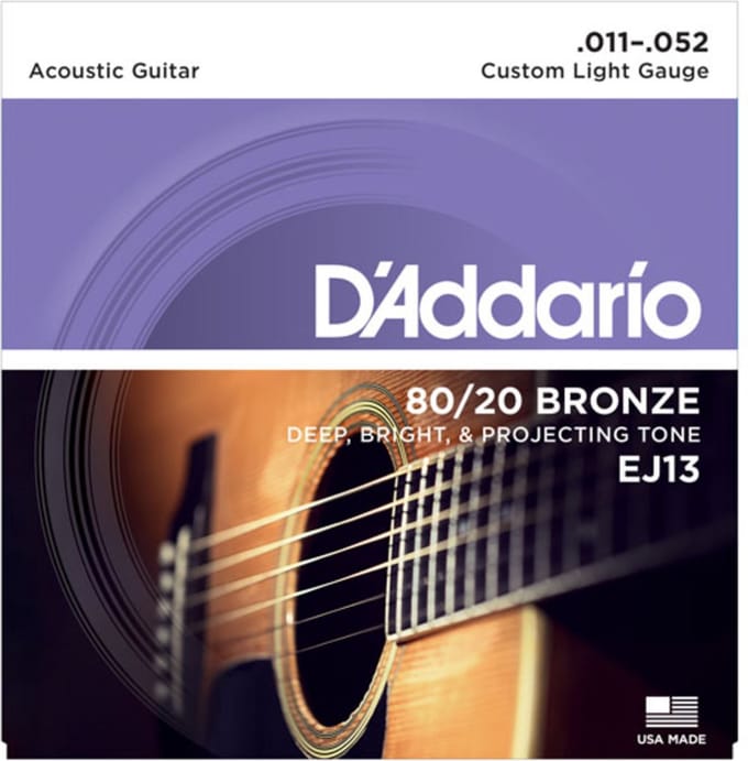 D'Addario EJ13 Bronzen Westernsnaren (11-52) Custom Light