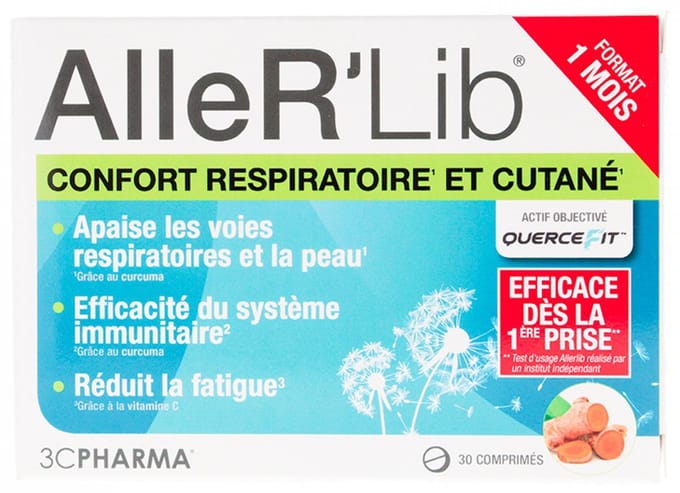 3C Pharma AlleR'Lib Respiratoir en Huidcomfort 30 Tabletten