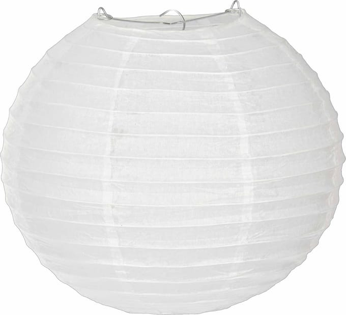 Vegaoo - Witte Japanse lampion 25 cm