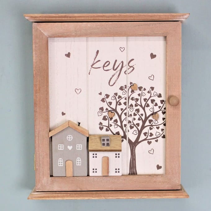 Houten Sleutelkast Keys 22x25x7cm