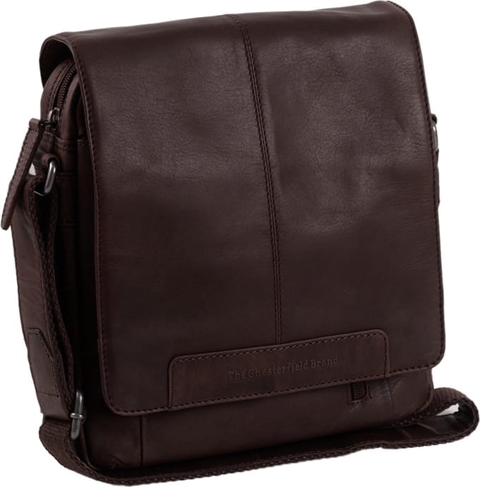 Chesterfield Remy Waxed Pull Up Leren Schoudertas - Bruin