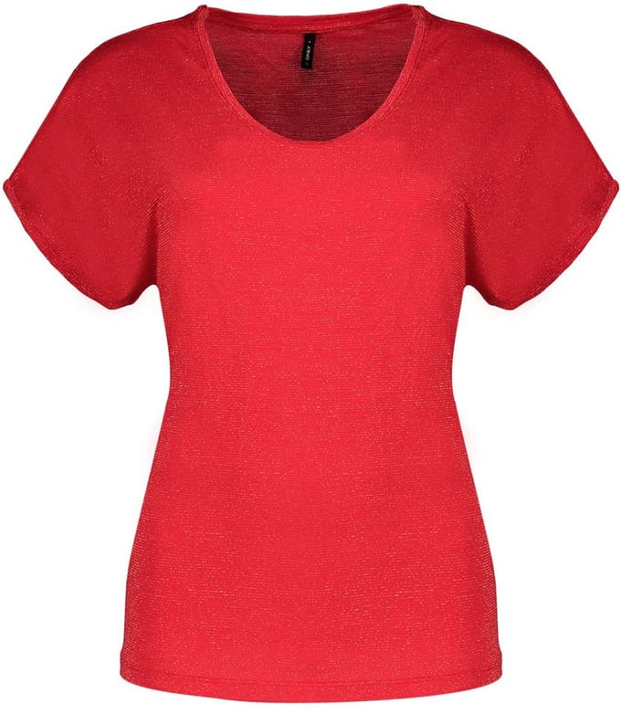 Only Harrie Life T-shirt Met Korte Mouwen Rood XL Vrouw