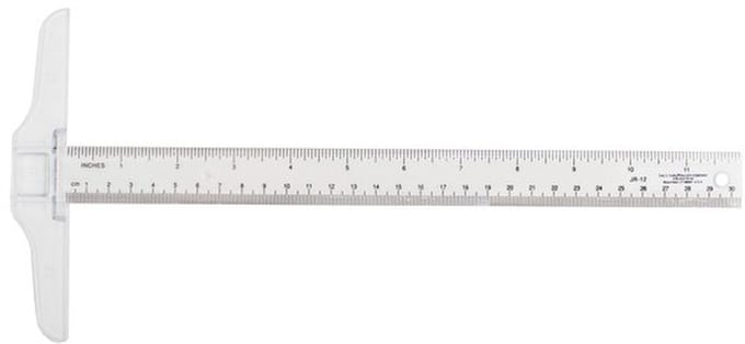Westcott T-liniaal - tekendriehoek- 30cm - transparant - AC-JR12