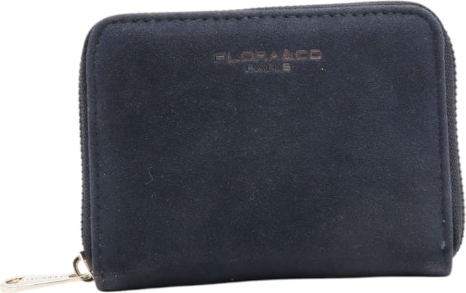 Flora & Co - Suede Look - geldbeugel - portemonnee - blauw
