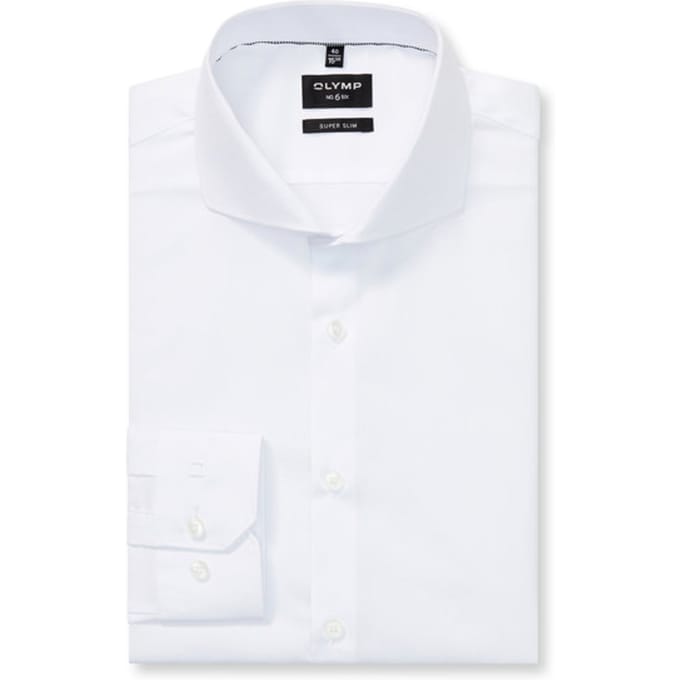 OLYMP No. Six super slim fit overhemd - wit - Strijkvriendelijk - Boordmaat: 41