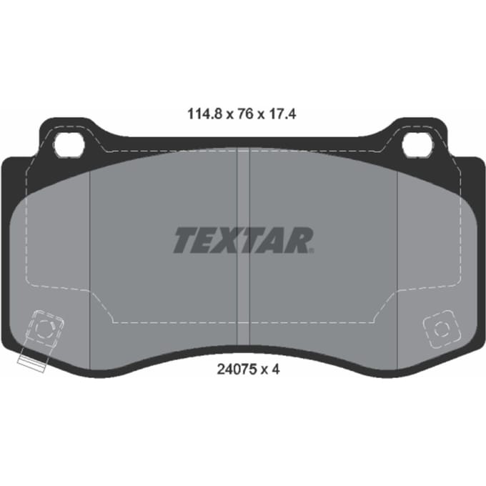 Remblokset TEXTAR 2407501, voor