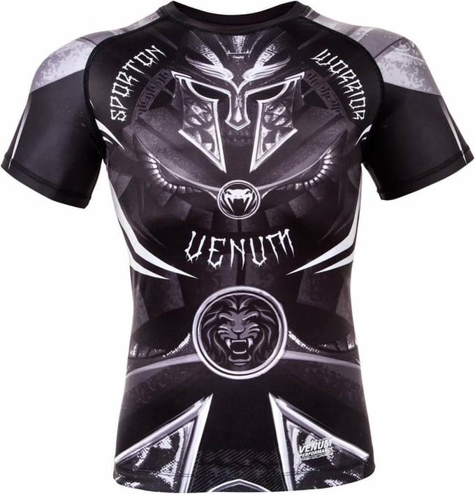 Venum Kleding Gladiator 3.0 Rashguard S/S Zwart Wit maat S
