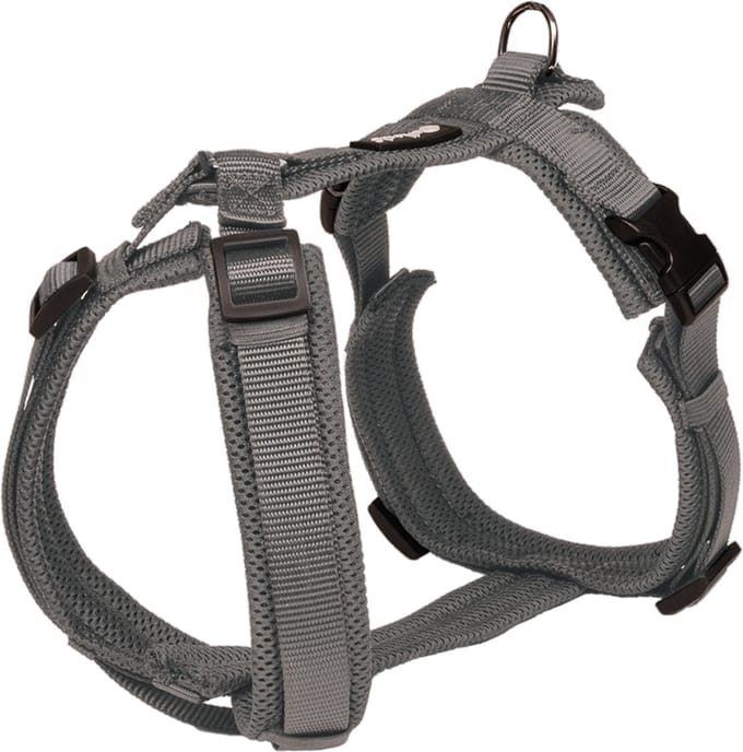 Petlando Y-Tuig Mesh Antraciet - Hondenharnas - L 46-80/56-82 Cm