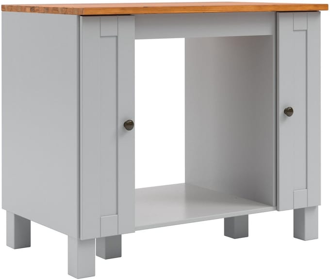 Alby-II-Ovenkast - 2-deurs - Grijs Grenen