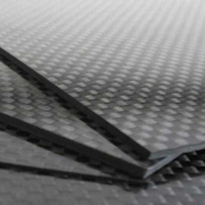 Koolstofvezel Plaat 50x40 cm - 4mm Dik Glanzend Twill Weefsel