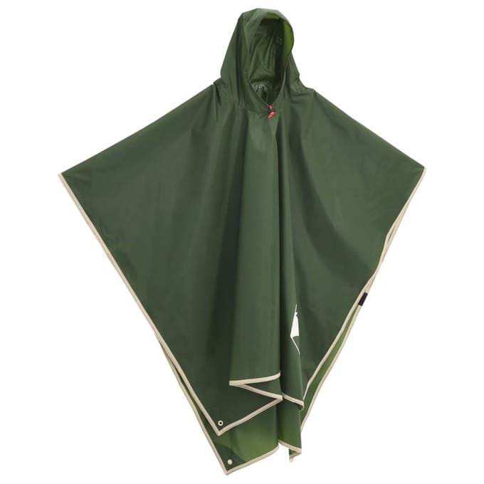 vidaXL - Regenponcho - met - capuchon - 2-in-1 - ontwerp - 223x145 - cm - groen