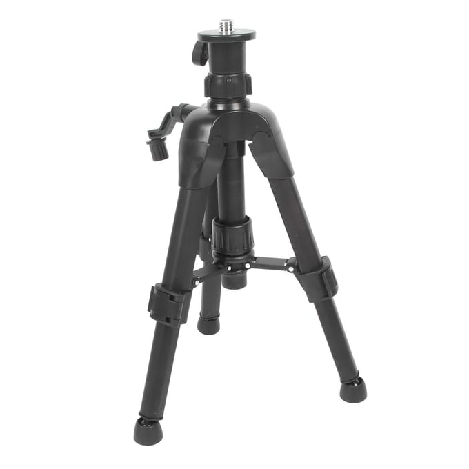 Niveau Statief 0.45m Telescopisch Verdikt Aluminiumlegering Nivellerend Statief Standaard met 3-Weg Stabilisator black