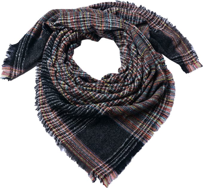 Juleeze Wintersjaal Dames 130x130 cm Grijs Polyester