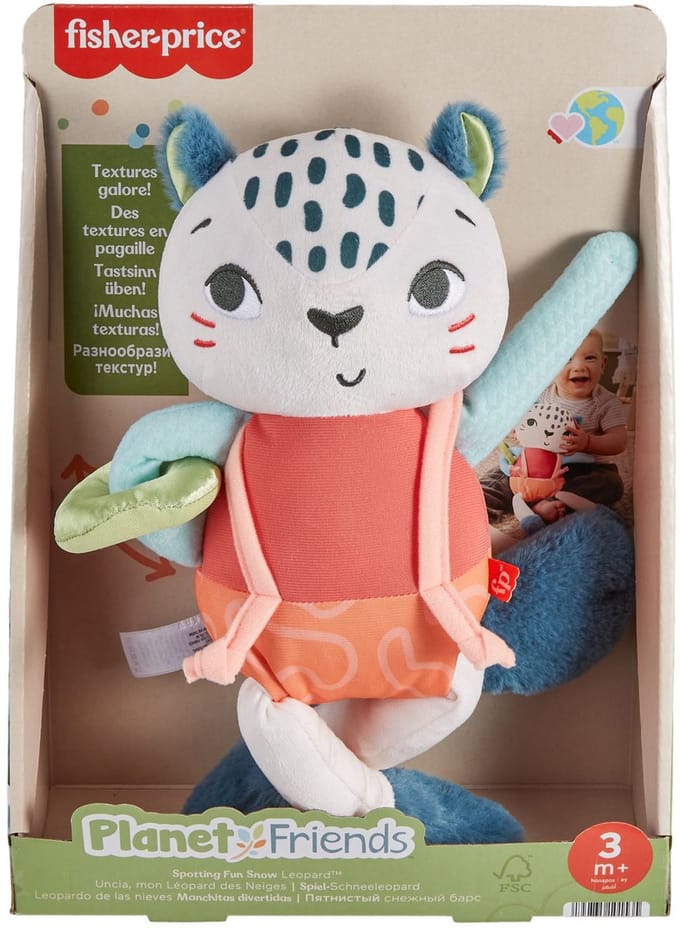 Fisher Price Planet Friends - Sneeuwluipaard - Knuffelpop