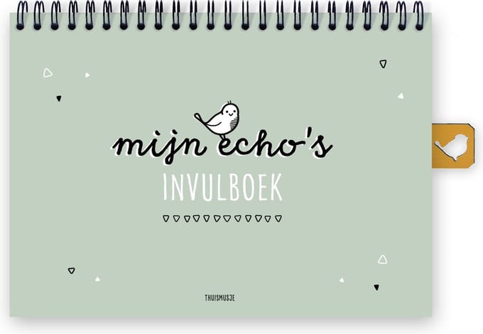 Mijn echo's invulboek - Groen - A5 formaat - echoboekje - Thuismusje