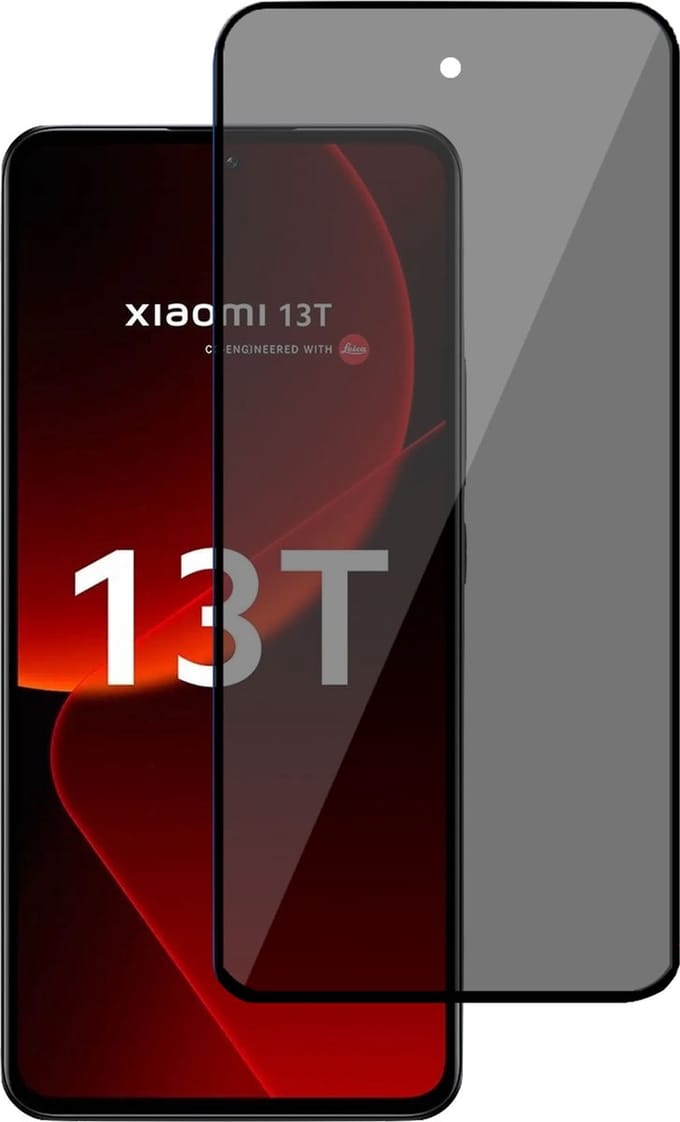 Privé Screenprotector geschikt voor Xiaomi 13T - Privacy Beschermglas - Privacy Proteqt+