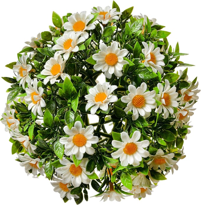 Clayre & Eef Buxus bol Ø 17 cm Wit Groen Kunststof
