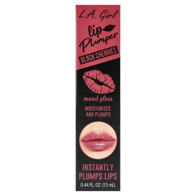 LA. Meisje, Lip Plumper, Mood Gloss, GLP530 Zwarte Kers, 13ml (0,44 fl oz) black